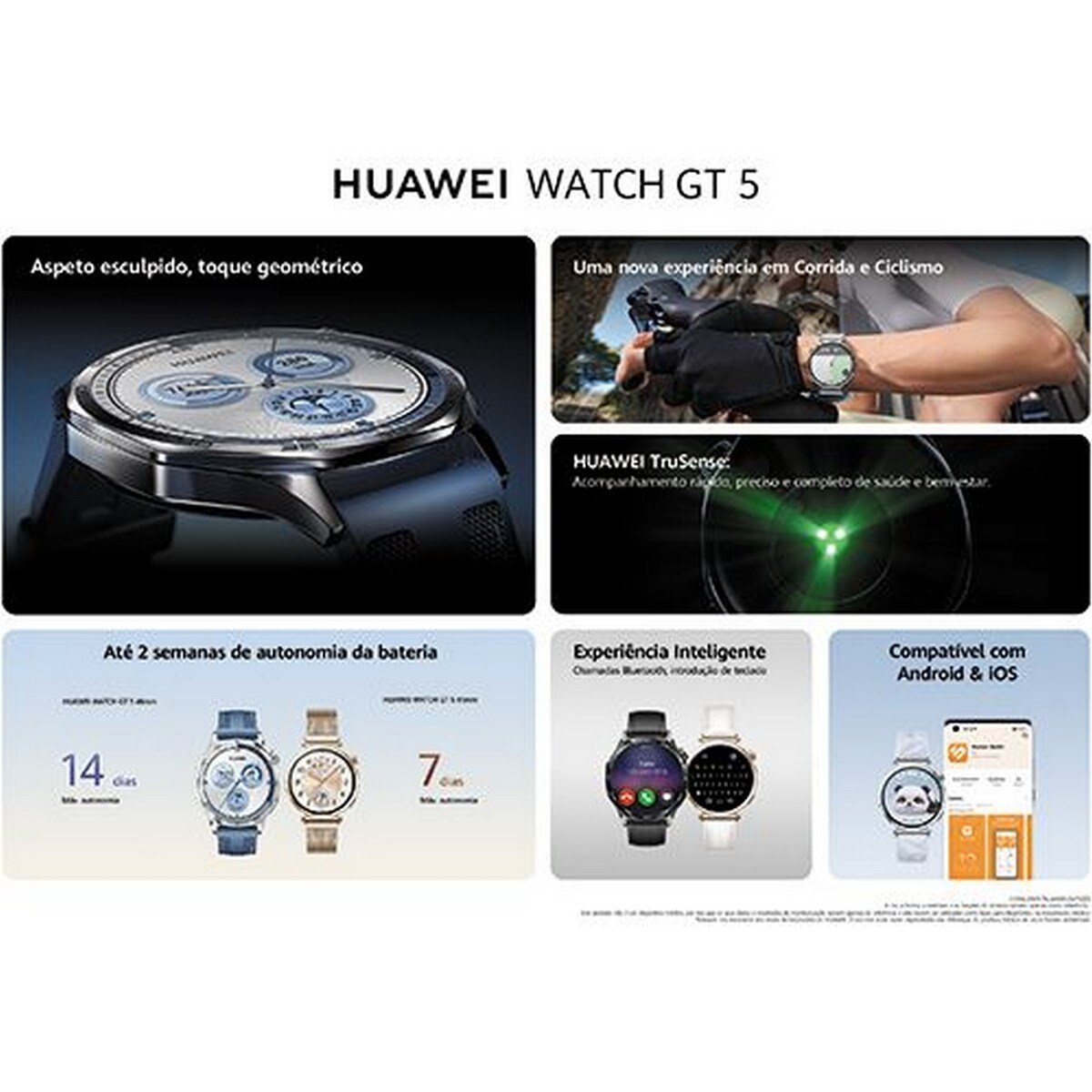 Bundle Smartwatch Huawei Watch GT5 41mm + FreeBuds - Dourado / Branco 8