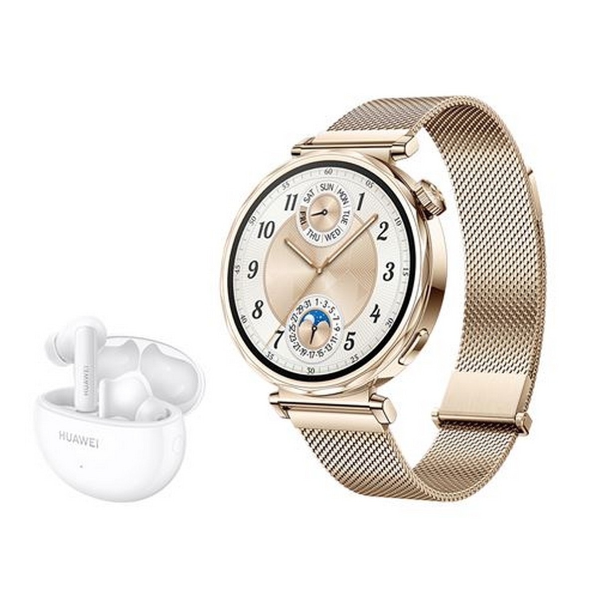 Bundle Smartwatch Huawei Watch GT5 41mm + FreeBuds - Dourado / Branco 1