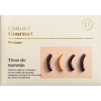 Tiras de Laranja cobertas com Chocolate embalagem 150 g - Club Del Gourmet
