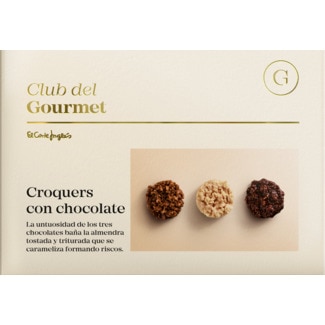 Croquers Amêndoas Caramelizadas com 3 Chocolates Preto, Branco e de Leite embalagem 150 g - Club Del Gourmet