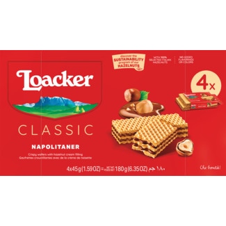 Bolachas Waffer Napolitaner embalagem 180 g - Loacker