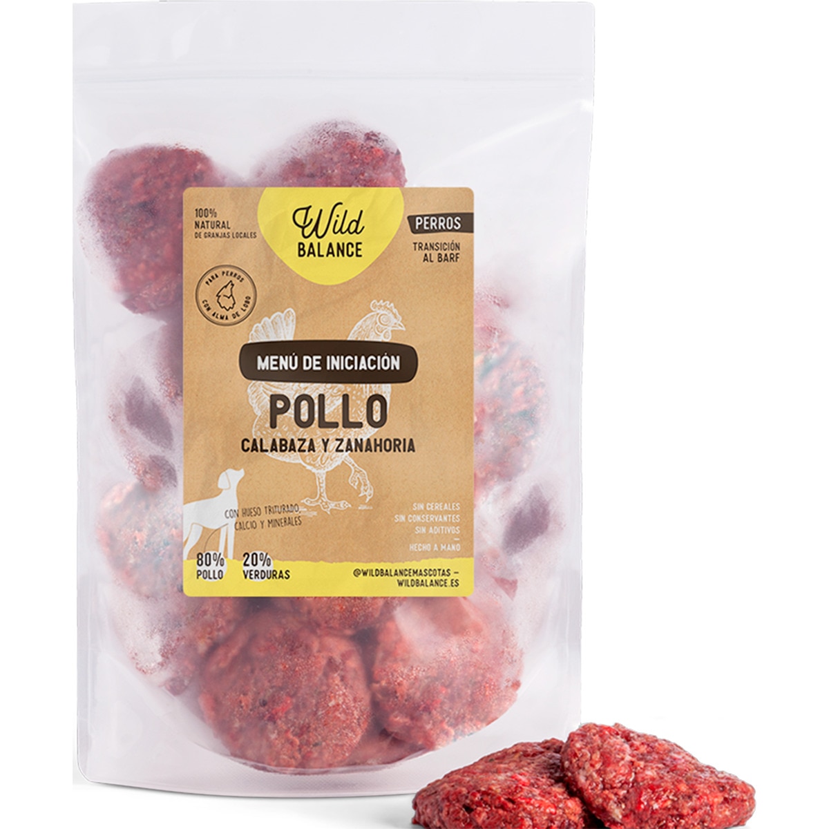 Alimento para Cão Frango, Abóbora e Cenoura embalagem 1 kg