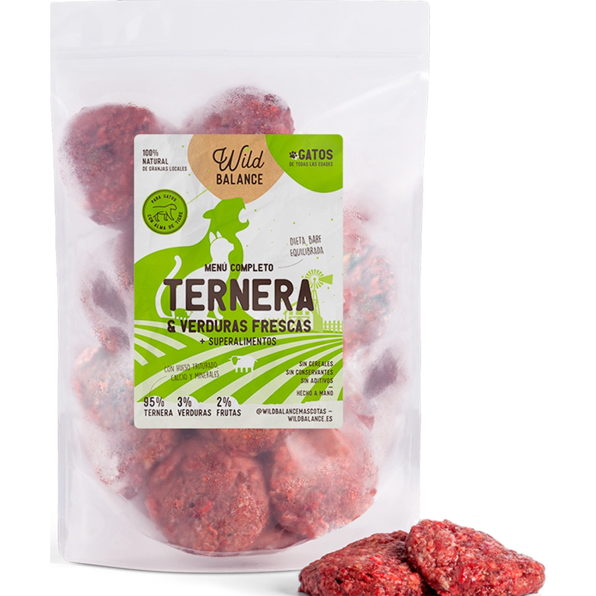 Alimento para Gato Vitela e Verduras embalagem 1 kg