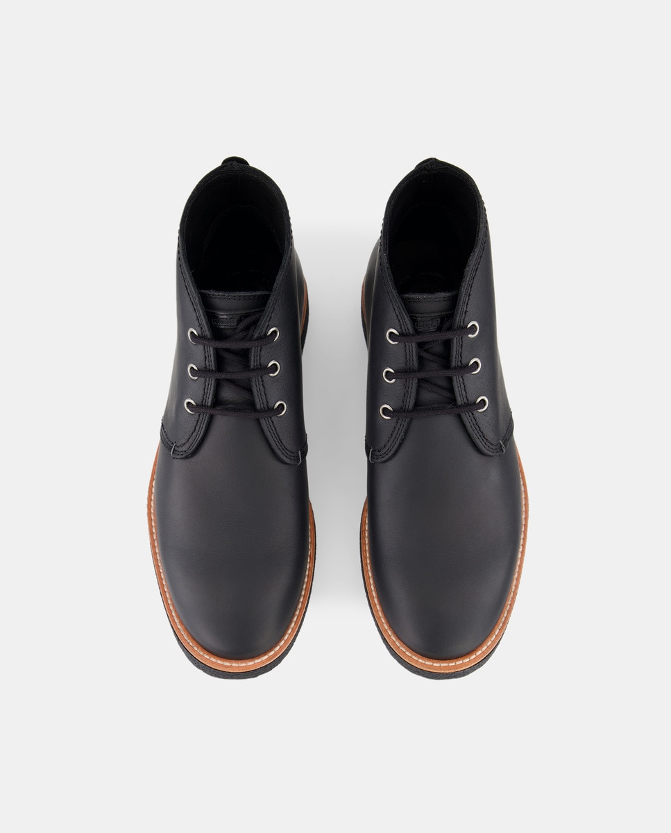 Botins em Pele com Forro de Pele Preto-4