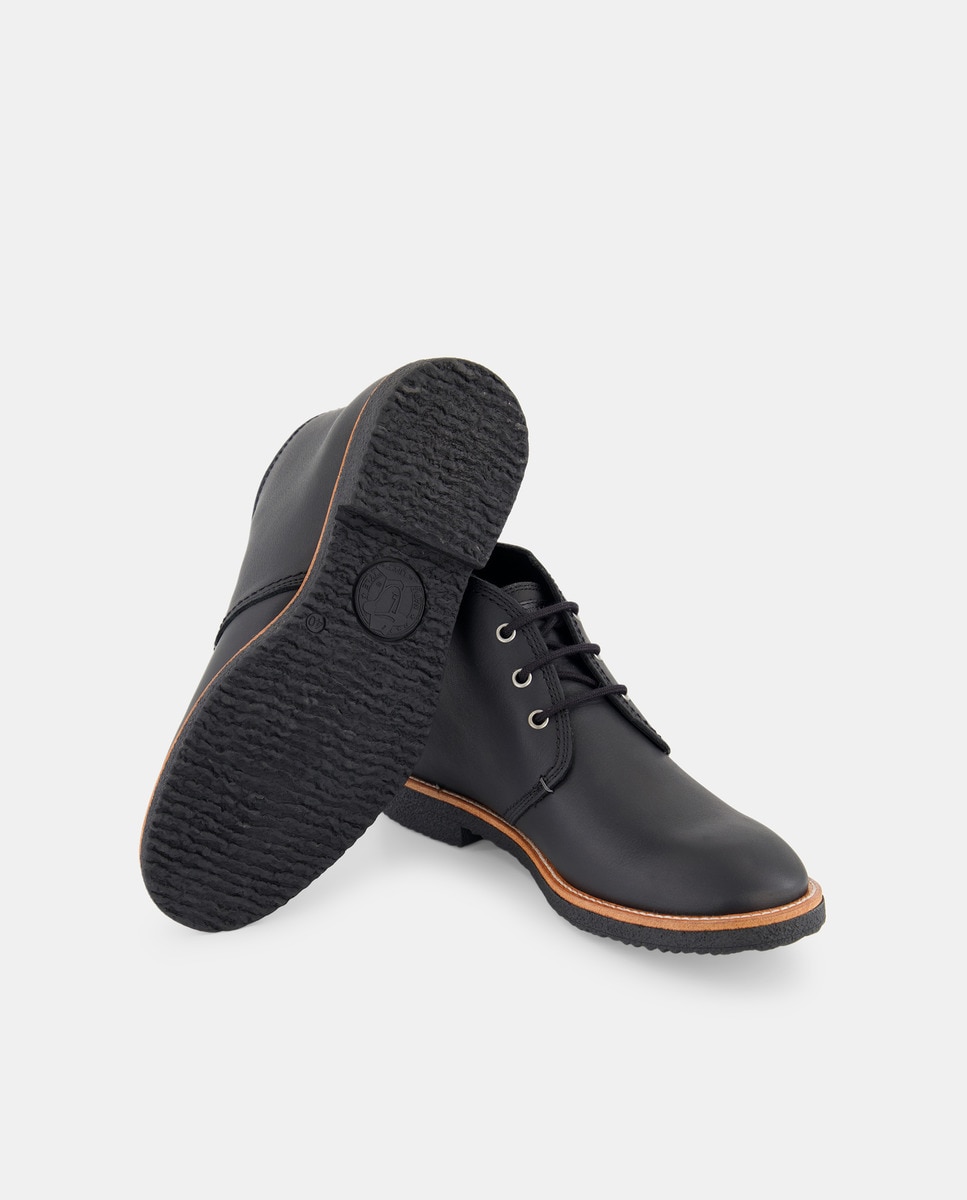 Botins em Pele com Forro de Pele Preto-2