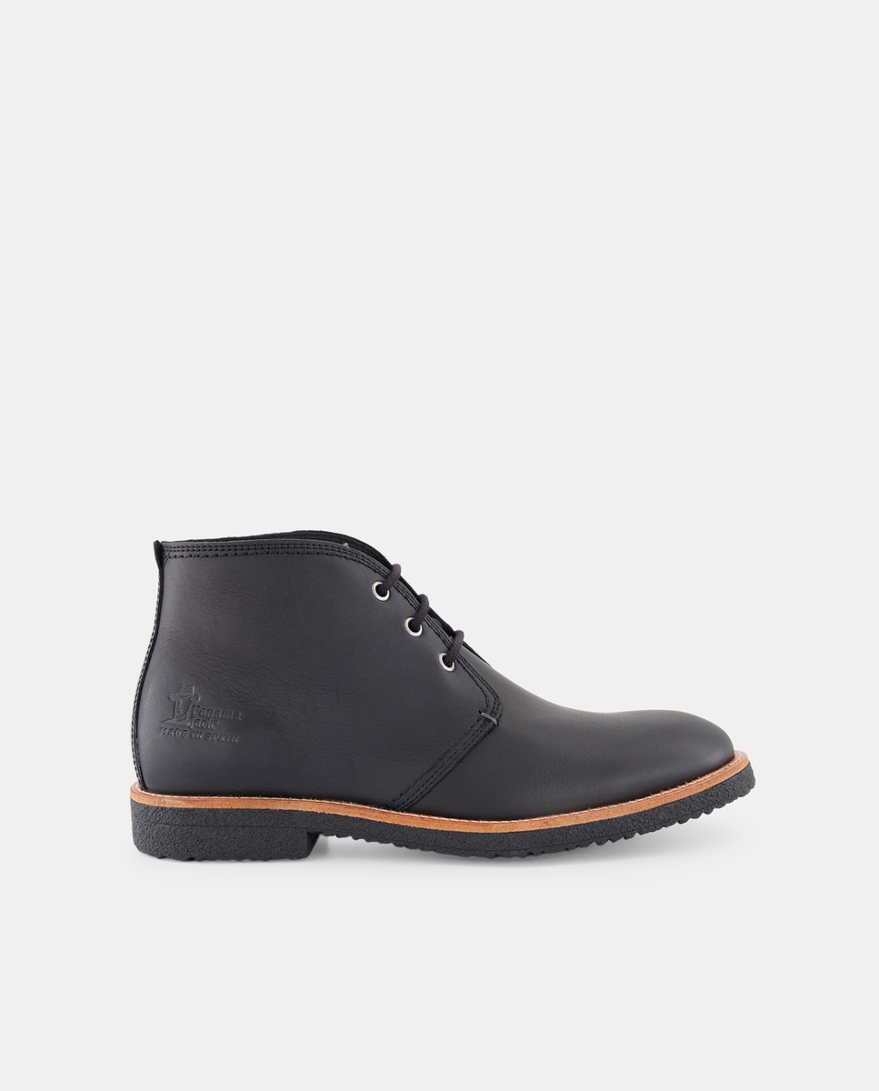 Botins em Pele com Forro de Pele Preto-1