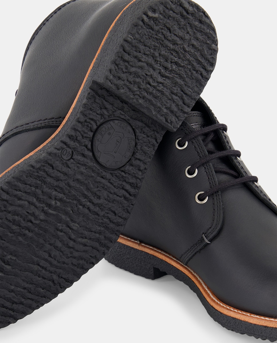 Botins em Pele com Forro de Pele Preto-5