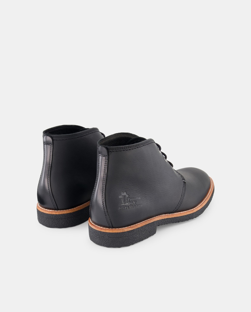 Botins em Pele com Forro de Pele Preto-3