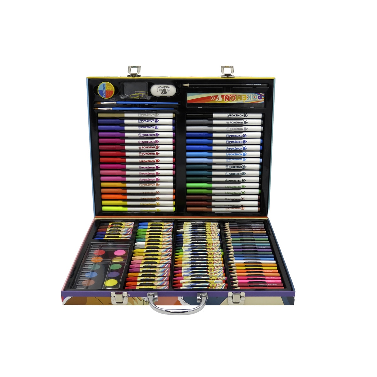 Maletin de dibujo 150 piezas Pokémon CyP Brands azul multicolor Azul-5
