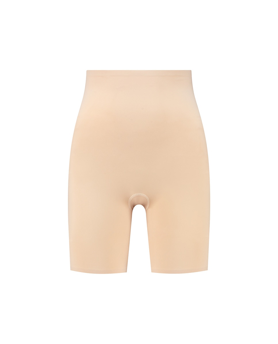 Calções de Cintura Subida com Controlo de Barriga Bege-3