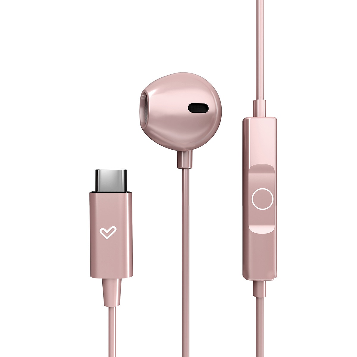 Auriculares de botón con cable Energy Sistem Easypods con micrófono incorporado, usb-c, rosa Rosa-4