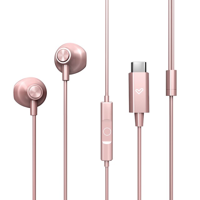 Imagen 0 de Auriculares de botón con cable Energy Sistem Easypods con micrófono incorporado, usb-c, rosa