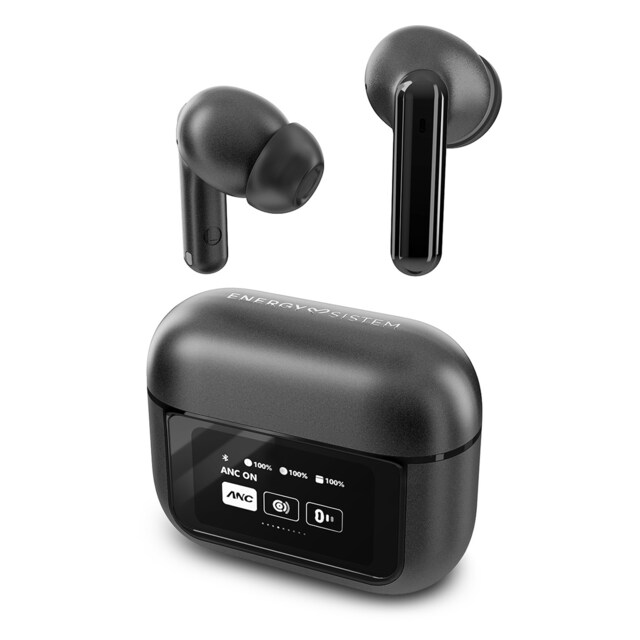 Imagen 0 de Auriculares True Wireless Energy Sistem Display, ANC, Bluetooth 5.4, IPX5, Negros