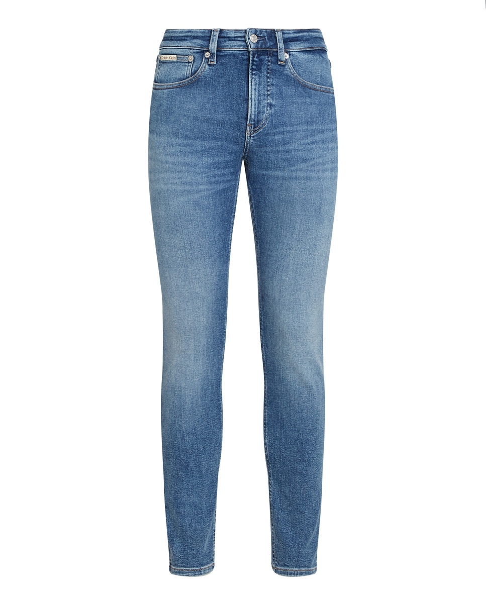Jeans Skinny Fit de Cintura Baixa Azul-4