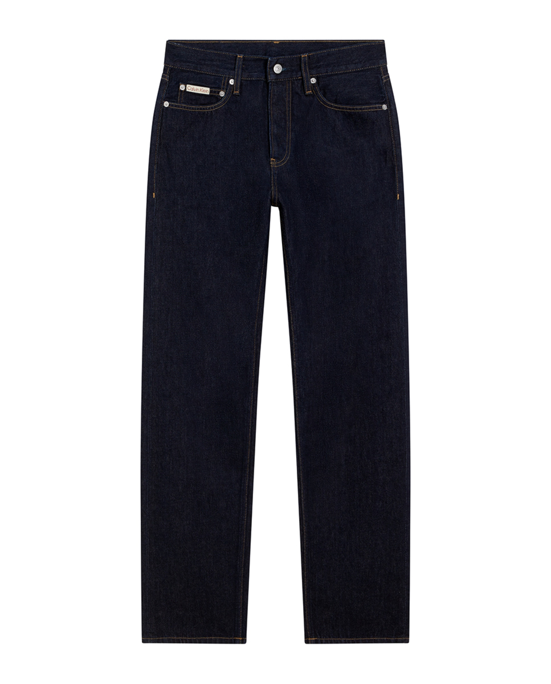 Jeans Straight Fit de Cintura Baixa Azul-4