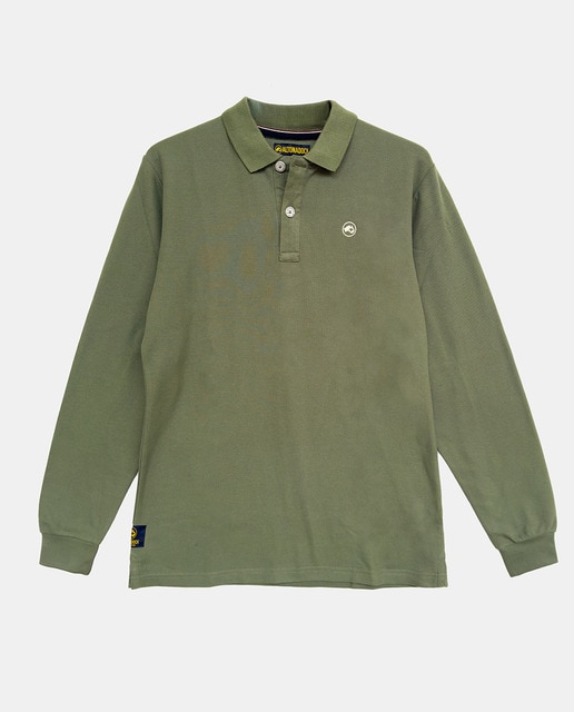 Imagen 0 de Polo de hombre de manga larga con logo bordado.