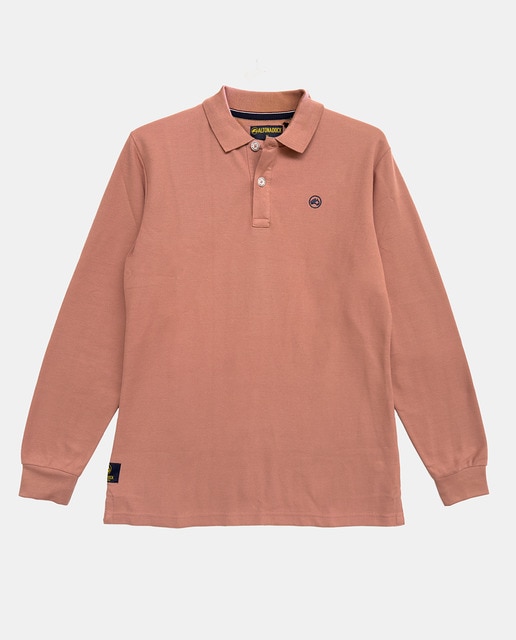 Imagen 0 de Polo de hombre de manga larga con logo bordado.