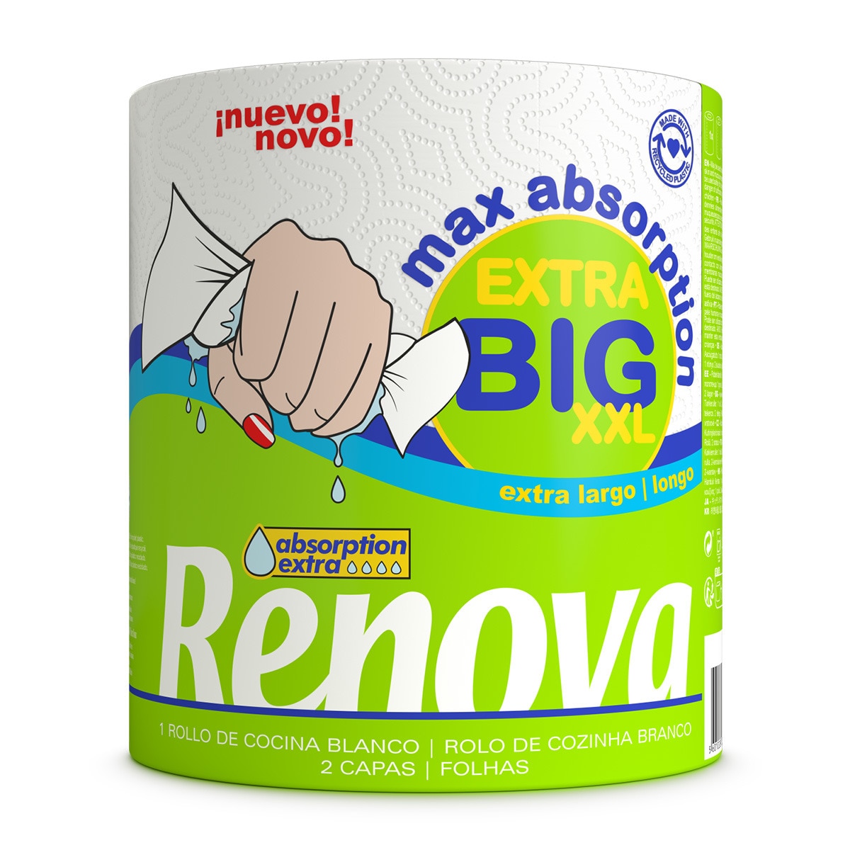 Rolo de Cozinha Papel Max Absorption Extra XXL Big embalagem 1 unidade