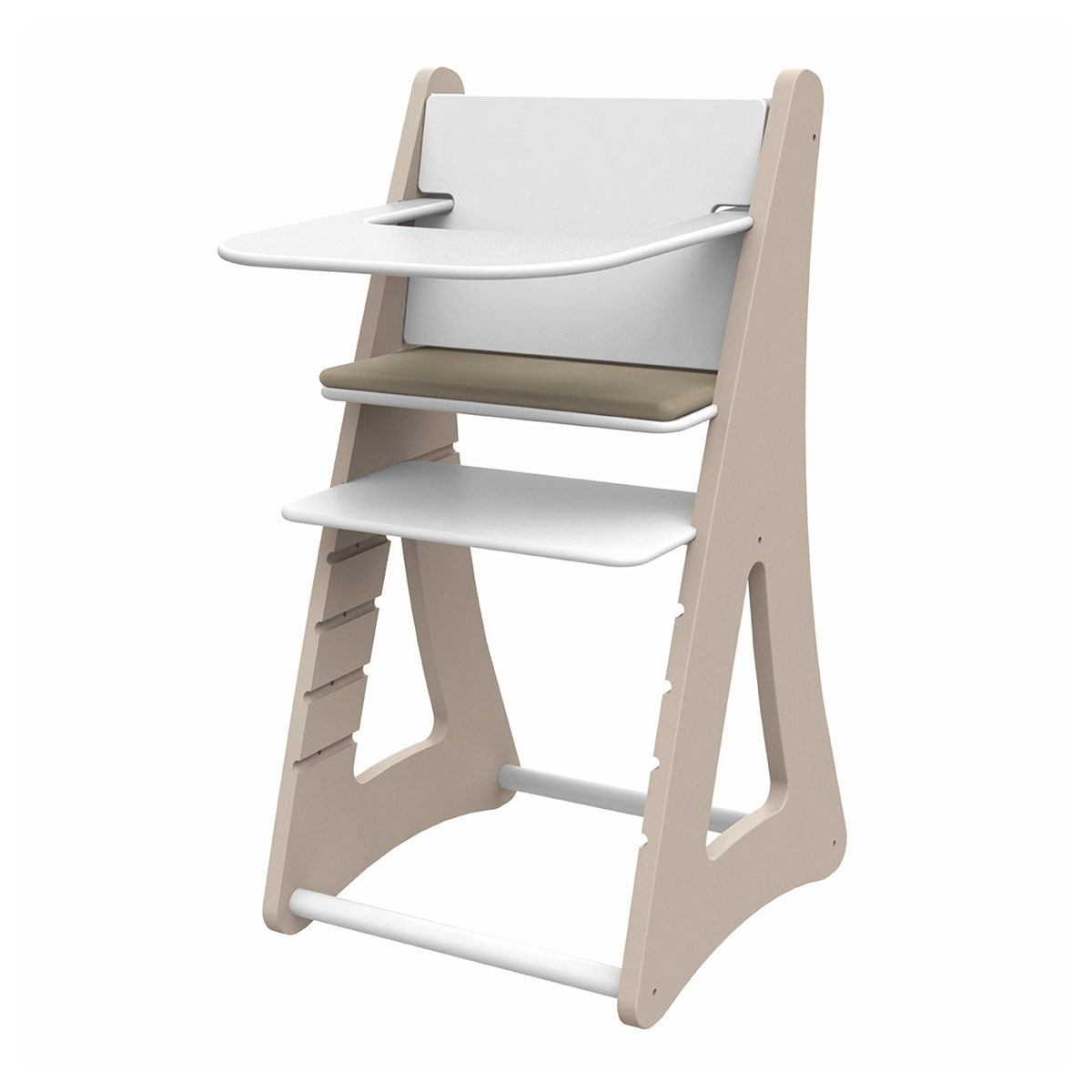 Imagem 0 de Cadeira de Refeição Versus - Taupe Branco Mate