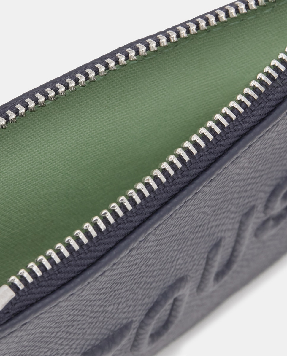 Porta-Moedas e Porta-Cartões com Fecho de Correr Azul-marinho-3