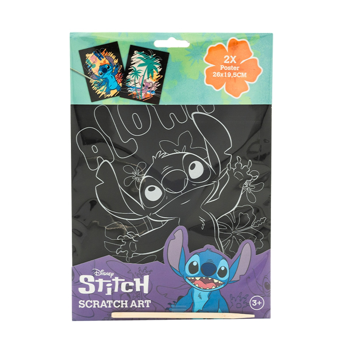 Imagen 0 de Poster Rasca y Descubre Stitch 2 ud Canenco