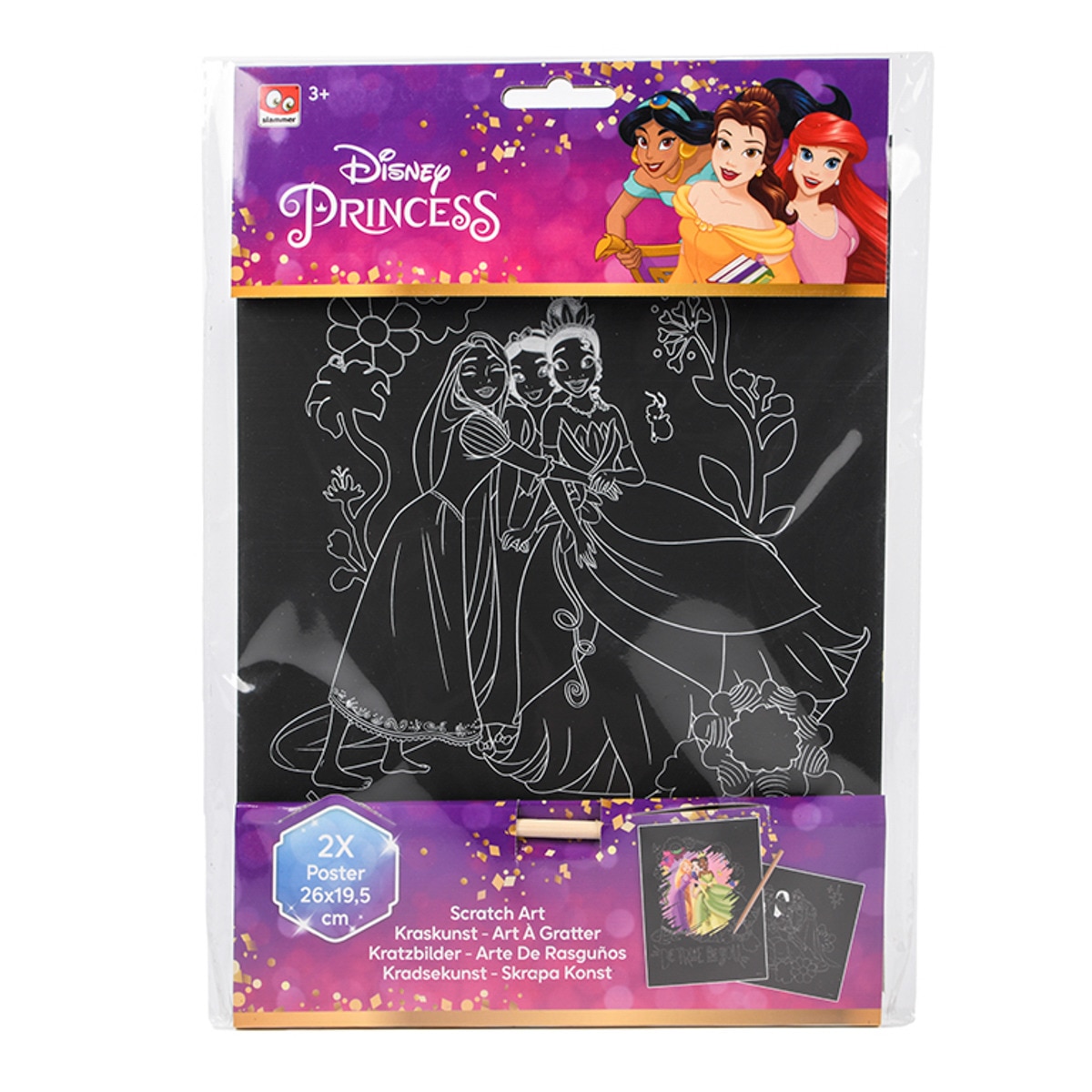 Imagen 0 de Poster Rasca y Descubre Princesas 2 ud Canenco