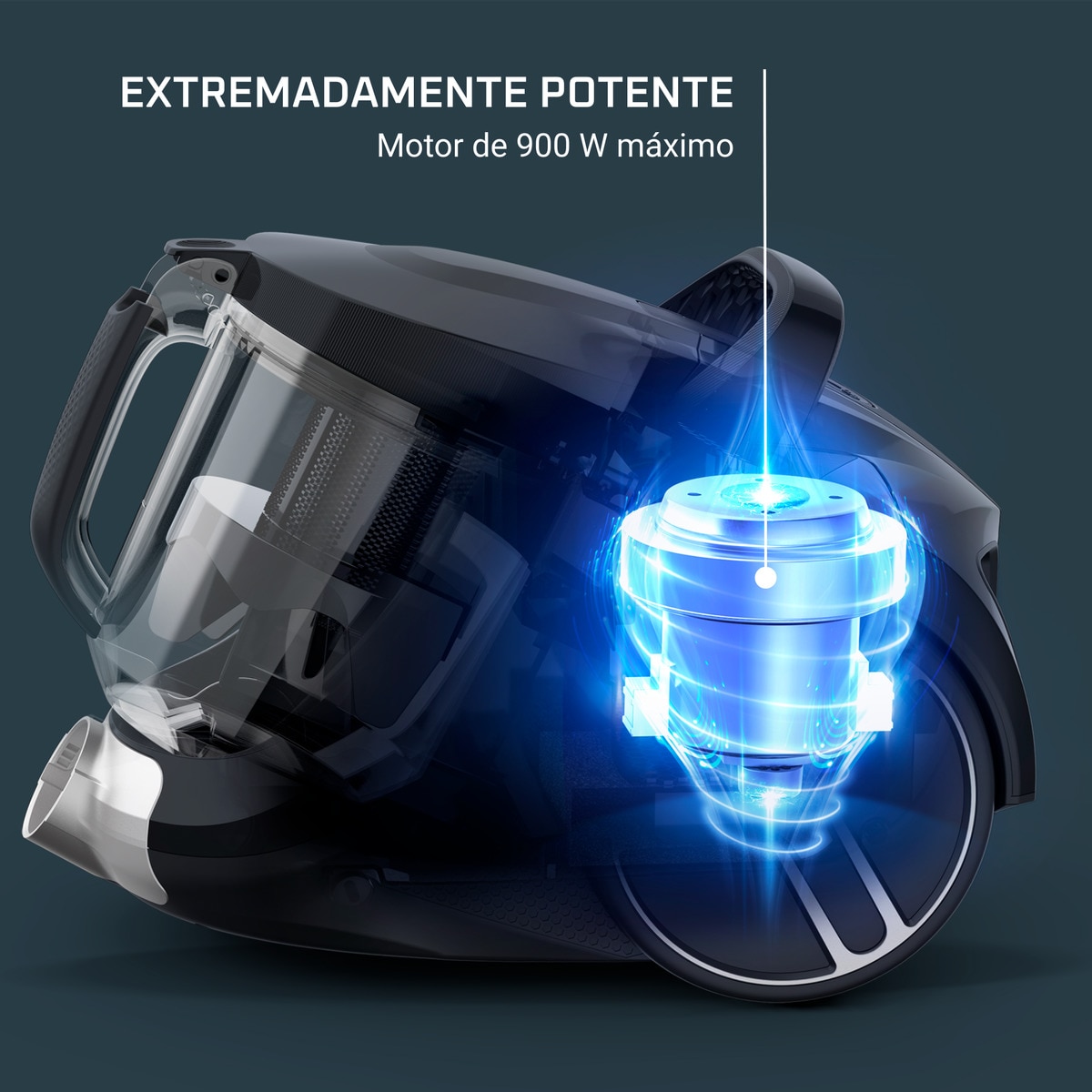 Aspirador Rowenta Compact Power XXL RO4B31 con tecnología ciclónica Azul corso / Gris pluma-4
