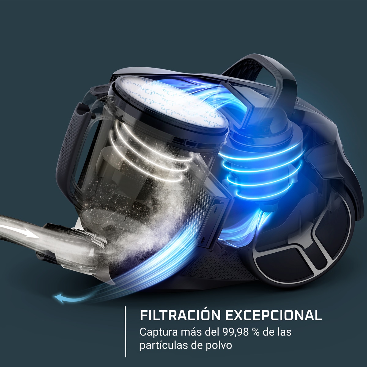 Aspirador Rowenta Compact Power XXL RO4B31 con tecnología ciclónica Azul corso / Gris pluma-3