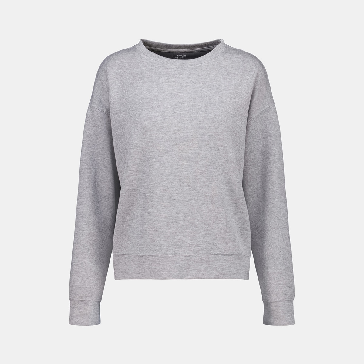 Sudadera modal cuello caja de mujer Gris-4