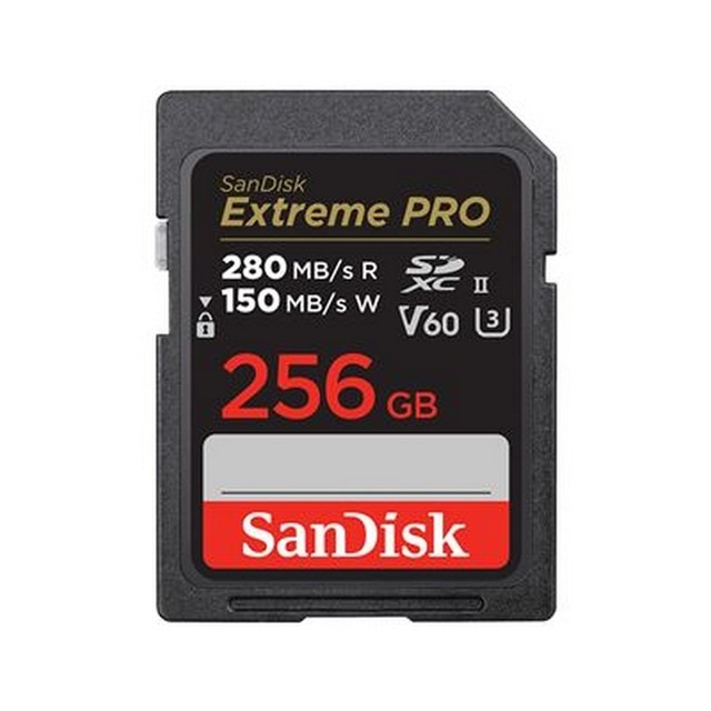 Imagem 0 de Cartão de Memória SanDisk Extreme Pro 256GB V60 UHS-II 280/150 MBs