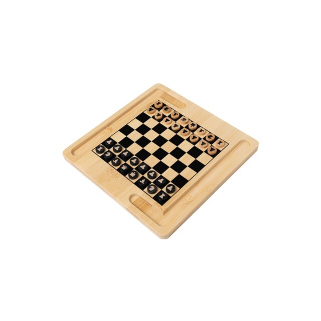 Imagen 0 de Juego Aquamarine Games ajedrez y damas bamboo FSC100%