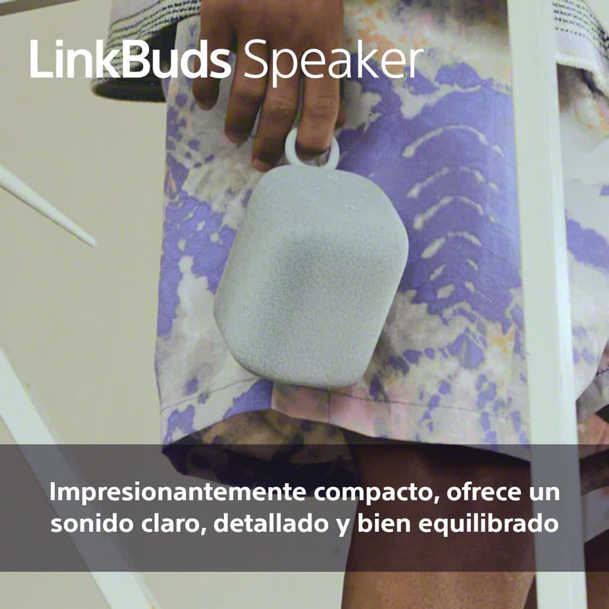 Altavoz portátil inalámbrico Sony LinkBuds, Bluetooth, resistente al agua IPX4, 12h de batería, llamadas nítidas, exteriores, viajes, Negro Negro-4