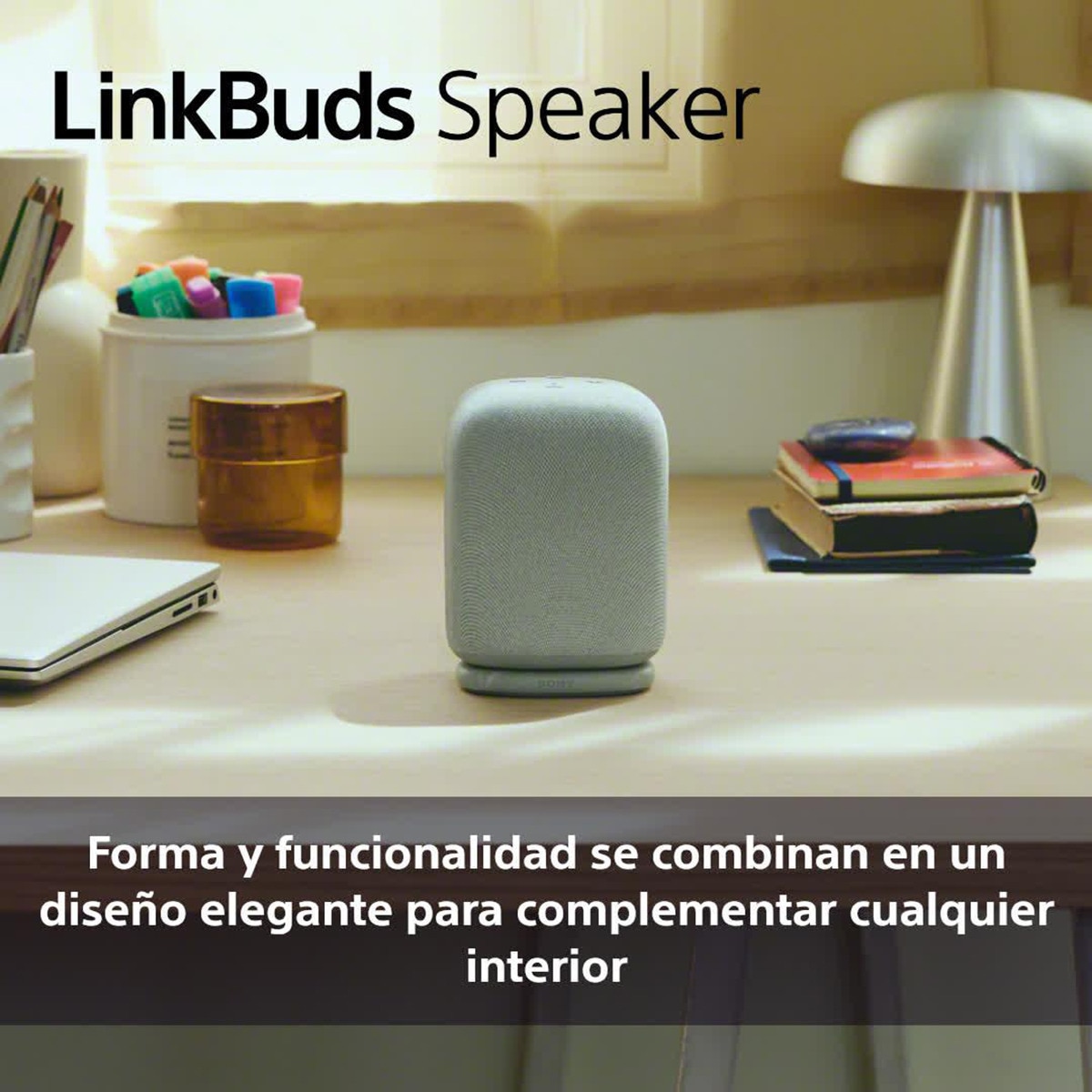 Altavoz portátil inalámbrico Sony LinkBuds, Bluetooth, resistente al agua IPX4, 12h de batería, llamadas nítidas, exteriores, viajes, Negro Negro-3