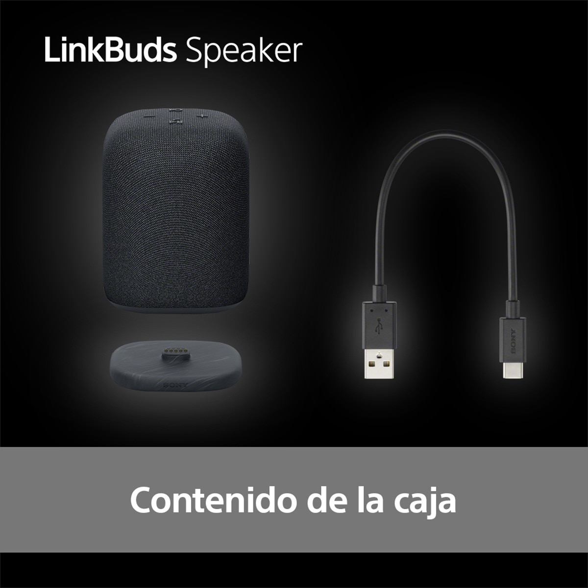 Altavoz portátil inalámbrico Sony LinkBuds, Bluetooth, resistente al agua IPX4, 12h de batería, llamadas nítidas, exteriores, viajes, Negro Negro-10