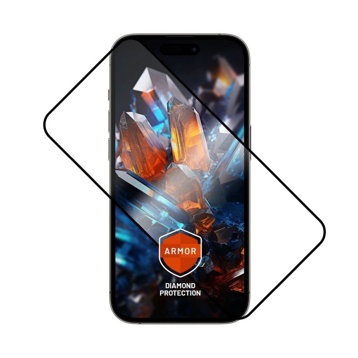 Película de Vidro Fixed Armor com Aplicador Anti-Dust para iPhone 16 Pro - Transparente / Preto 1