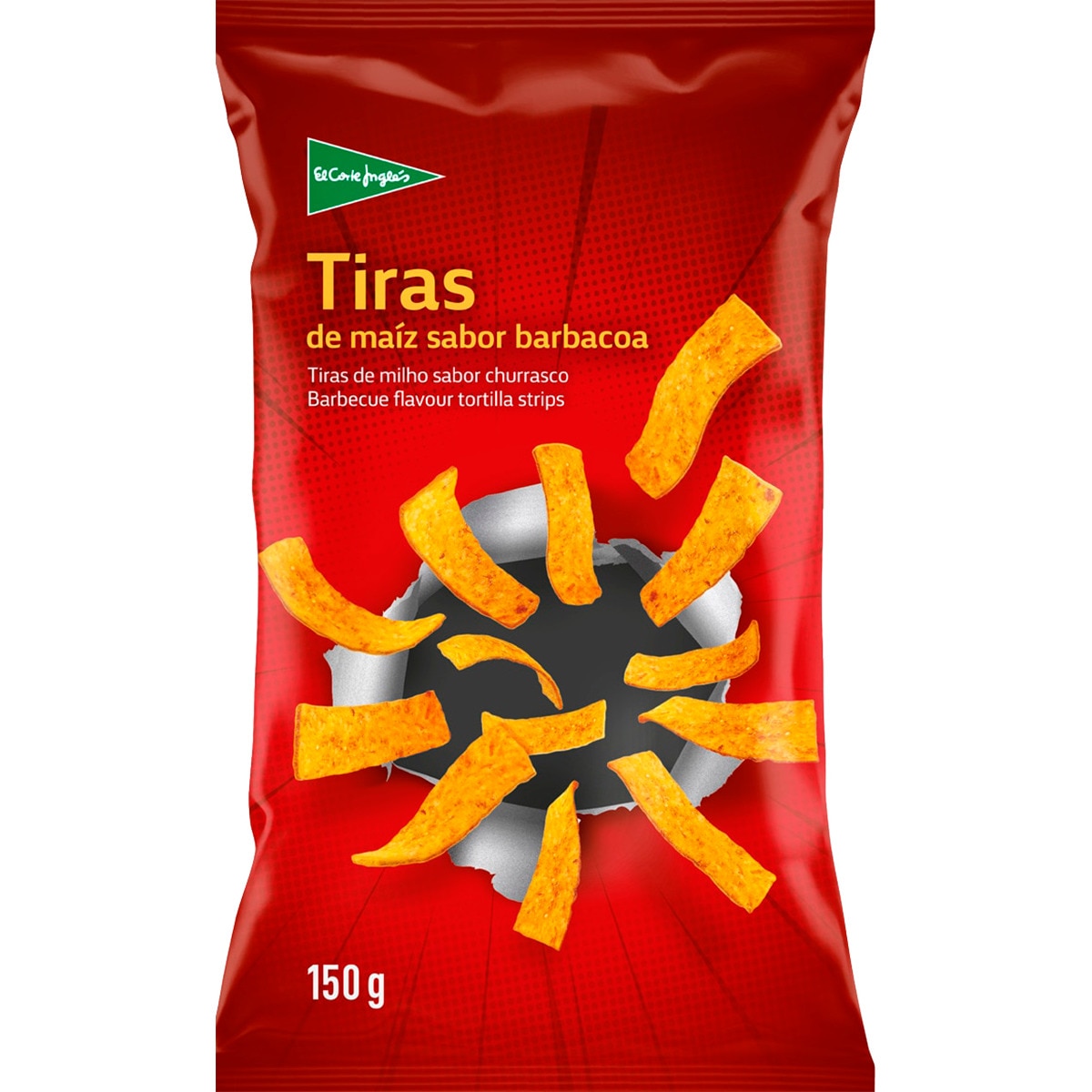 Tiras de Milho sabor Churrasco embalagem 150 g