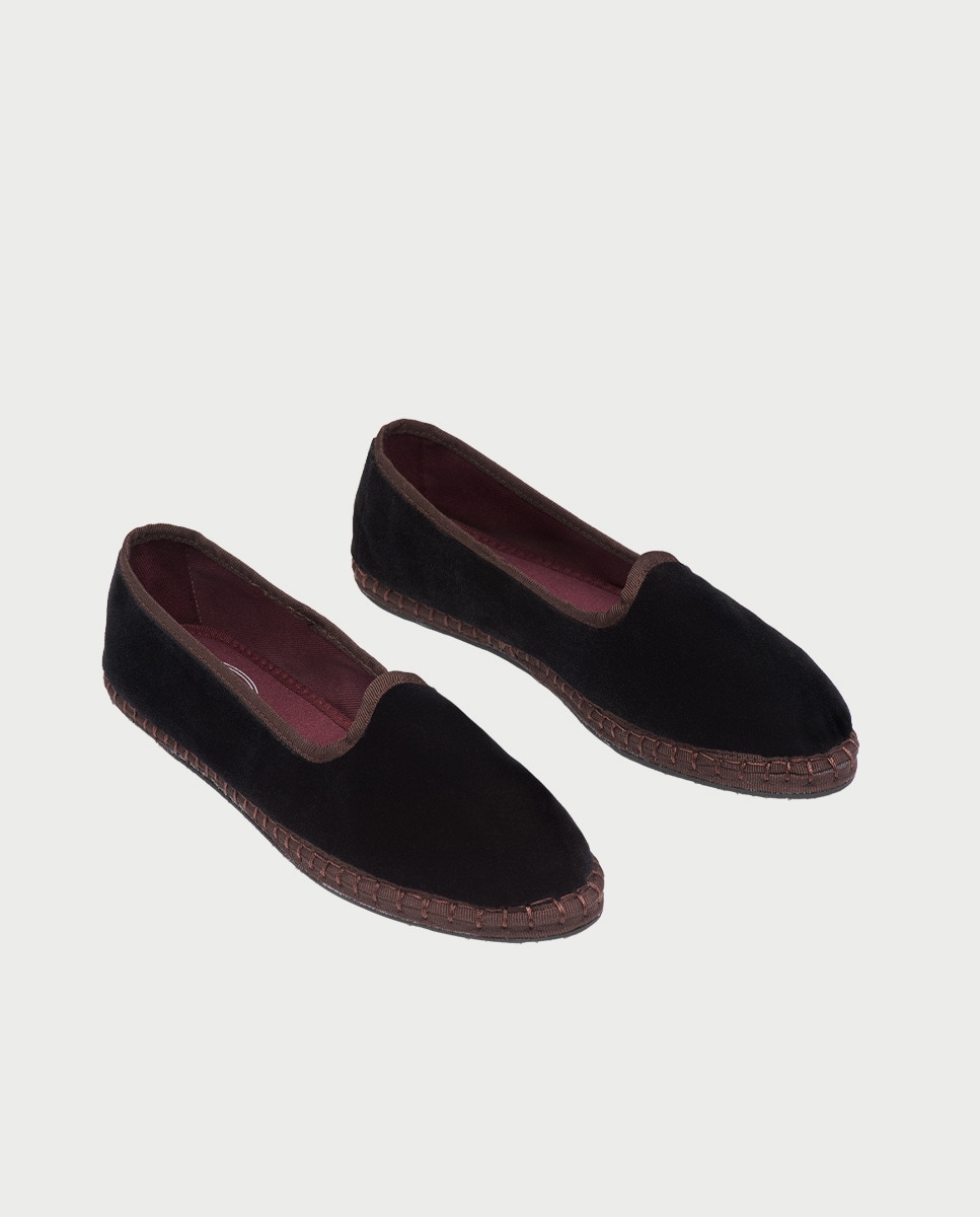 Slippers Joanna em Veludo Preto-2