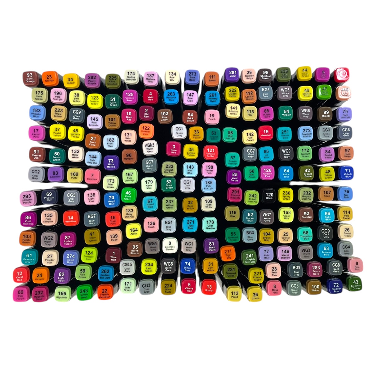 Bolsa canvas 204 rotuladores Professional Markers doble  punta, biselada y fina, tintas base alcohol ARTIST by Alex Bog   multicolor. Multicolor-5