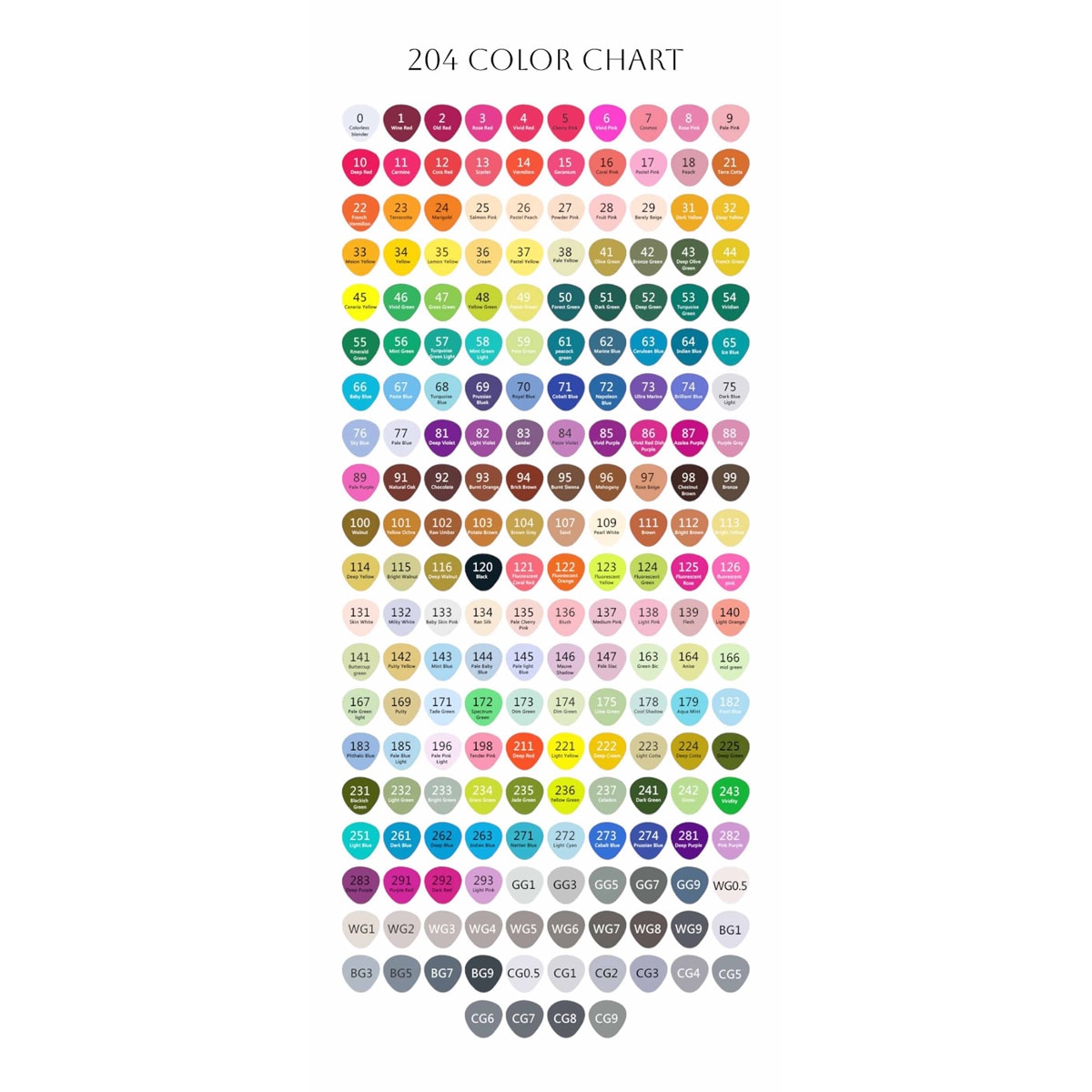 Bolsa canvas 204 rotuladores Professional Brush Markers doble  punta, pincel extra suave y biselada, tintas base alcohol ARTIST by Alex Bog multicol 5