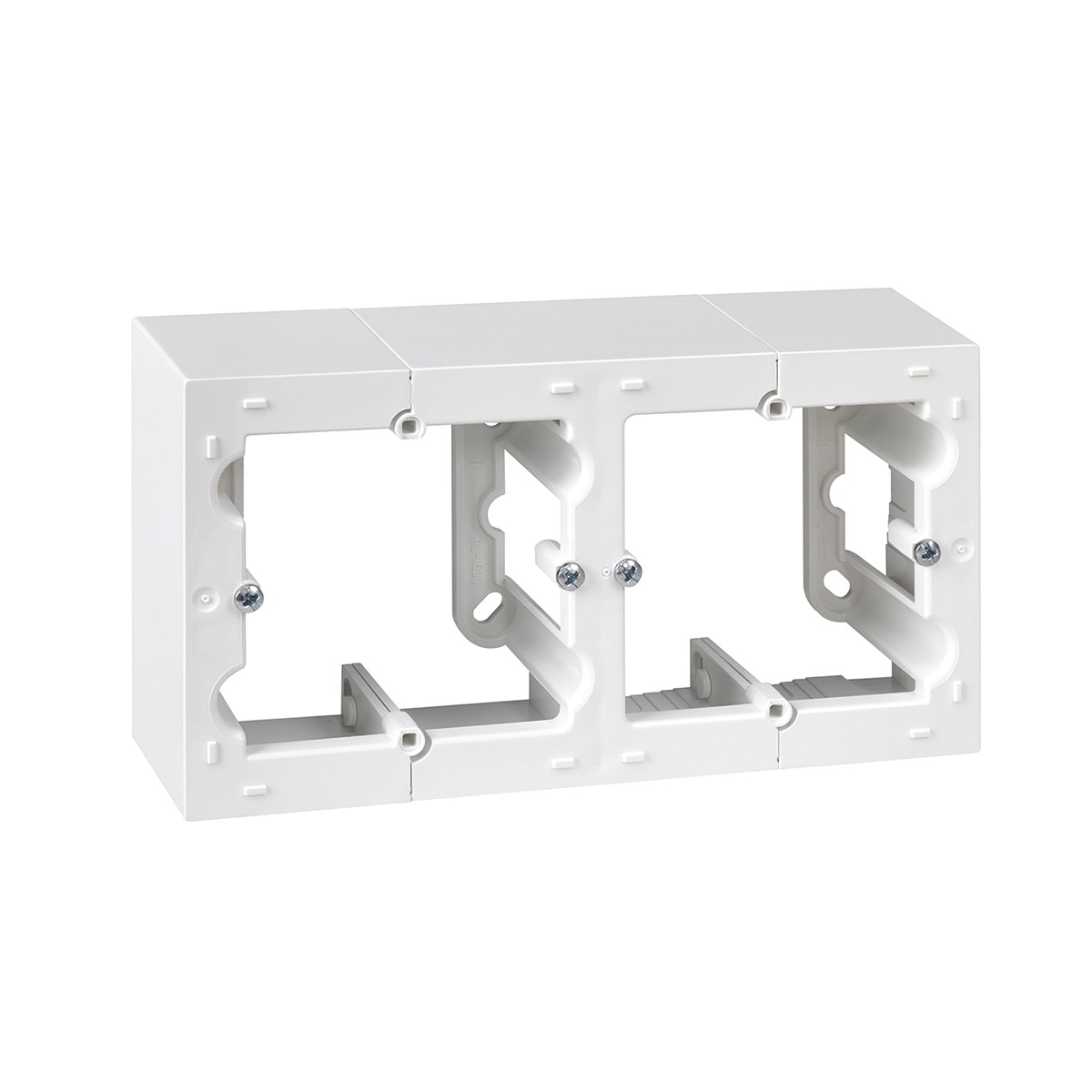 Caja Doble de superficie Uso Interiores Negro mate-1