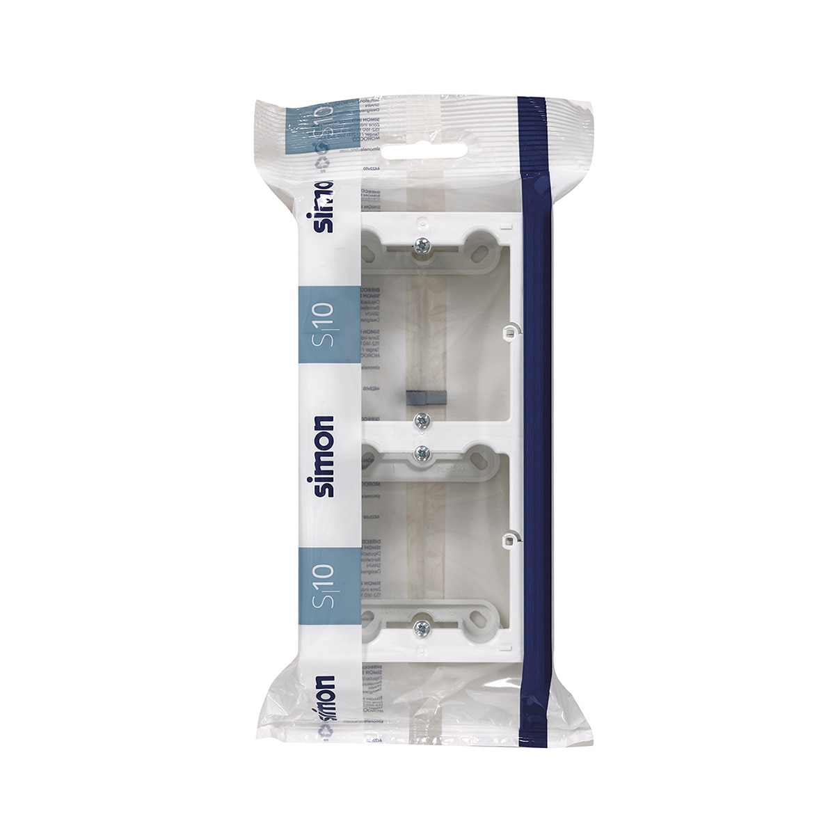 Caja Doble de superficie Uso Interiores Negro mate-4