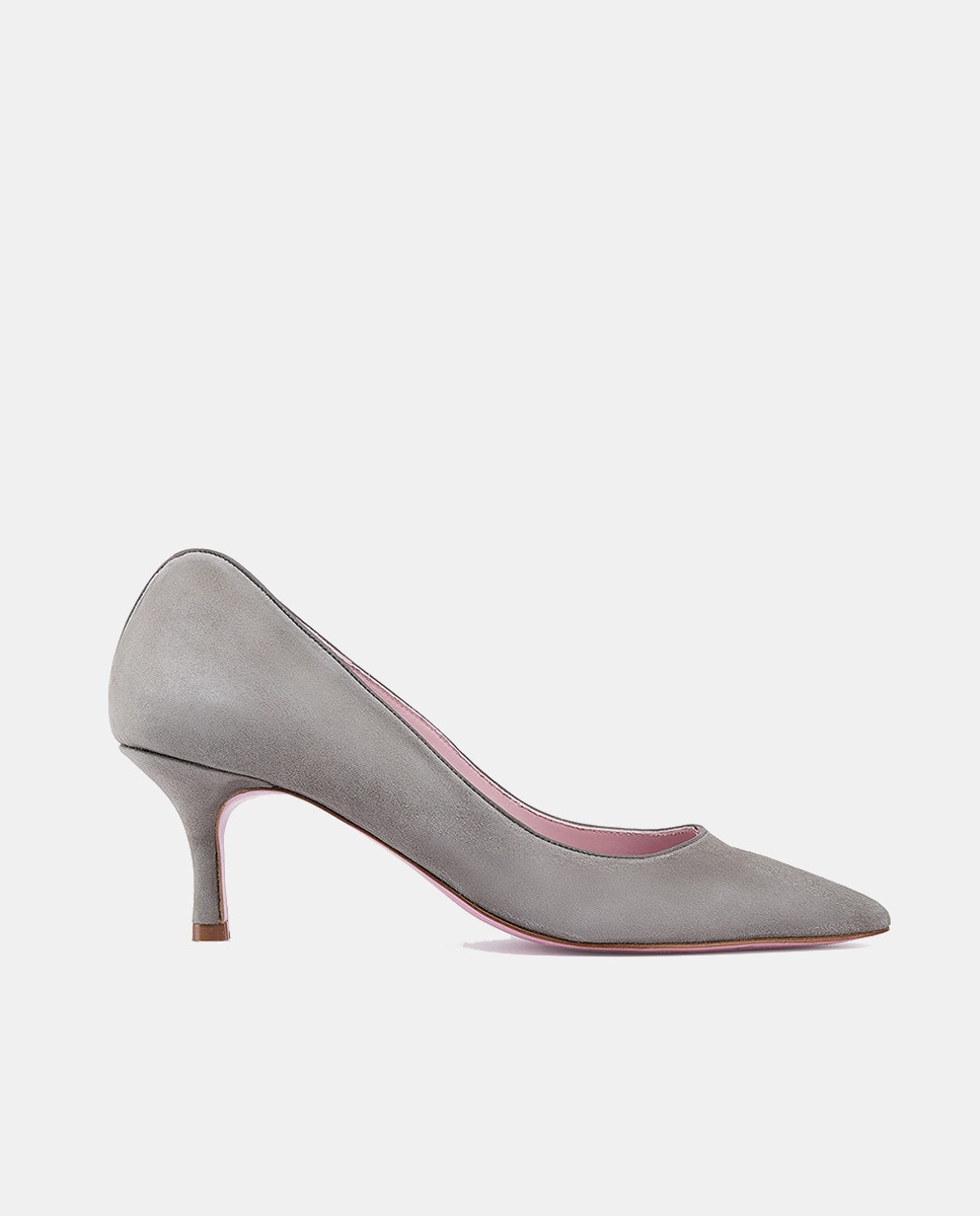 Stiletto Kate 5 Black Suede Cinzento-1