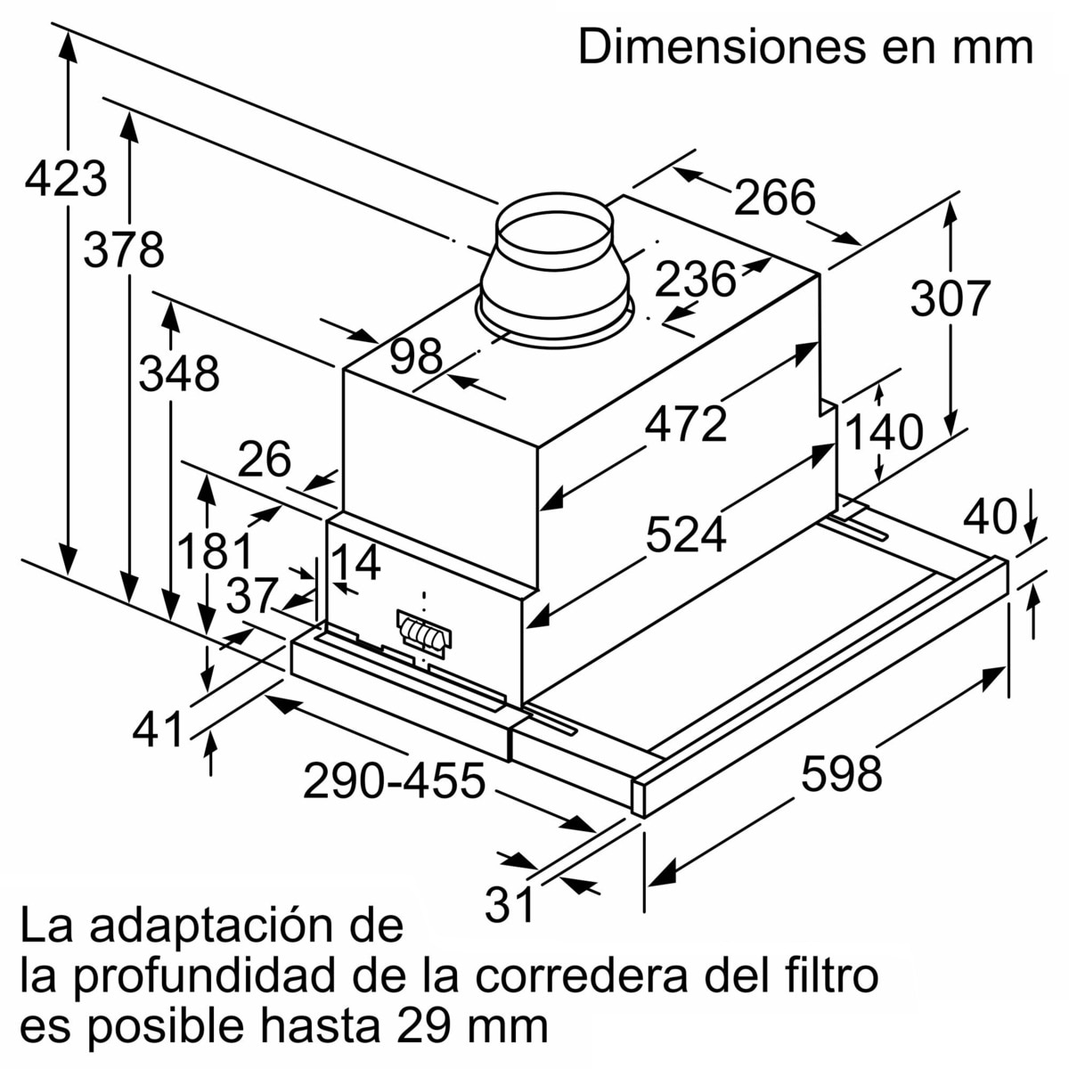 Campana telescópica Siemens 5 niveles de extracción - LI69SA684 Inox-2
