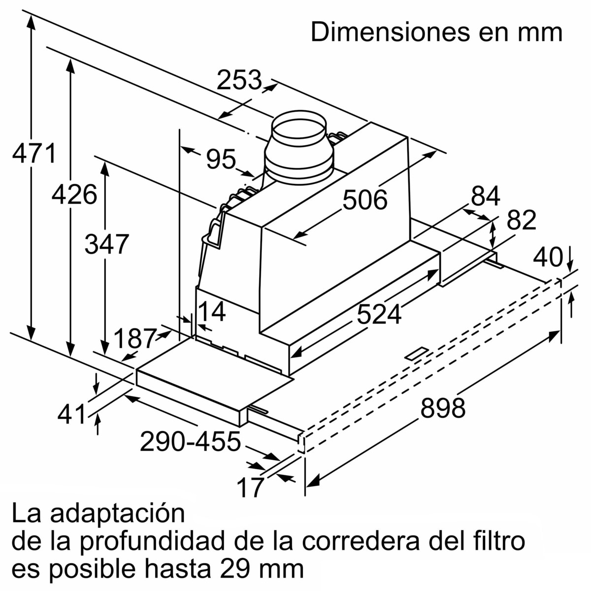 Campana telescópica Siemens 4 potencias de extracción - LI97SA531 Acero-2