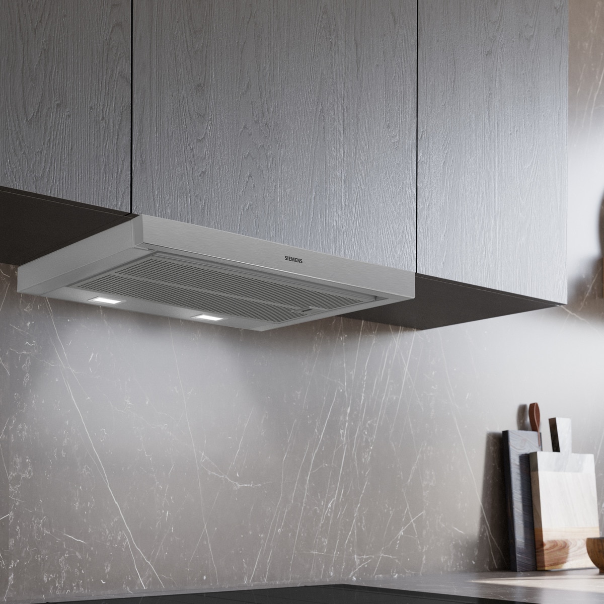 Exaustor Telescópico Encastrável Siemens iQ300 LI67SA531 com 4 Velocidades e de 60 cm - Metálico Prateado Aço-3