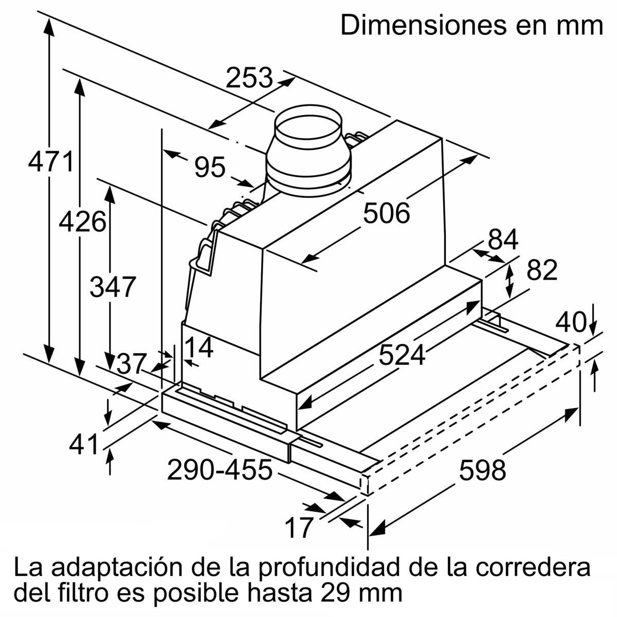 Exaustor Telescópico Encastrável Siemens iQ300 LI67SA531 com 4 Velocidades e de 60 cm - Metálico Prateado Aço-2