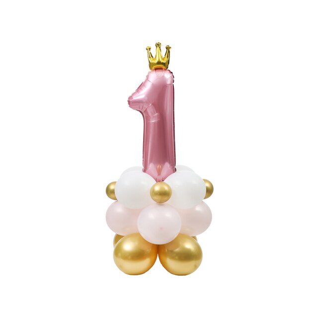 Imagen 0 de Kit globos numero 1 Liragram rosa