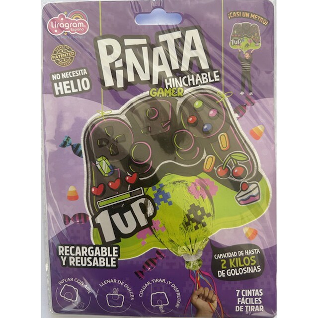 Imagen 0 de Piñata globo hinchable con aire reusable Gamer Liragram multicolor