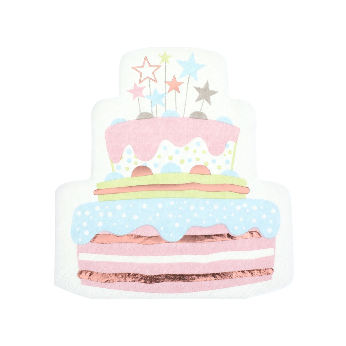 Imagen 0 de Pack 10 servilletas papel 33cm tarta Liragram multicolor