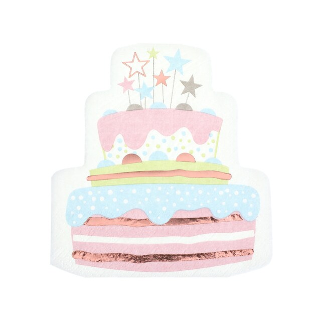 Imagen 0 de Pack 10 servilletas papel 33cm tarta Liragram multicolor